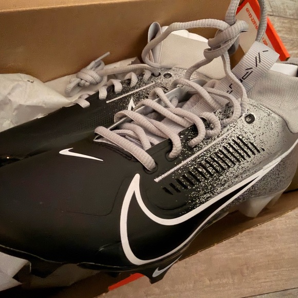Nike Vapor Edge Pro 360 2 Cleats Silver Black White Size 6.5 New - Picture 4 of 6